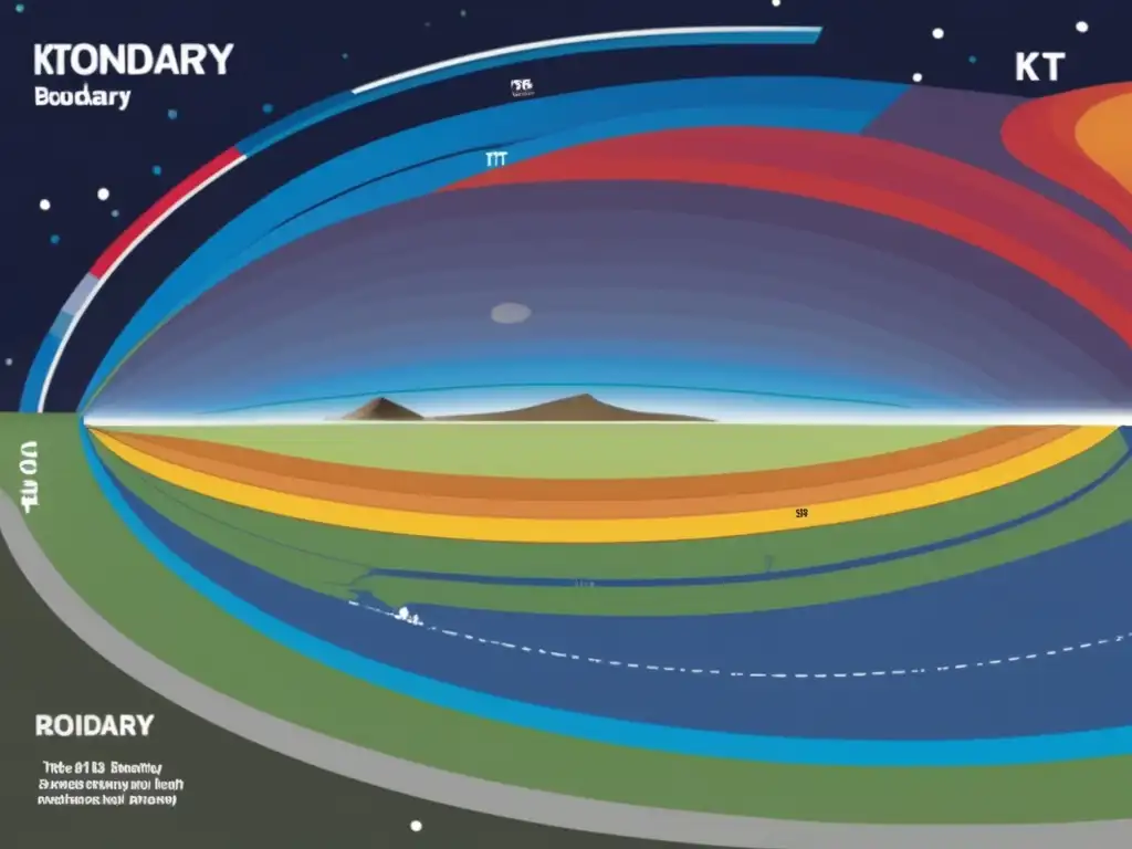 An image of Earth's KT boundary, clearly visible as a dark line on a geological map