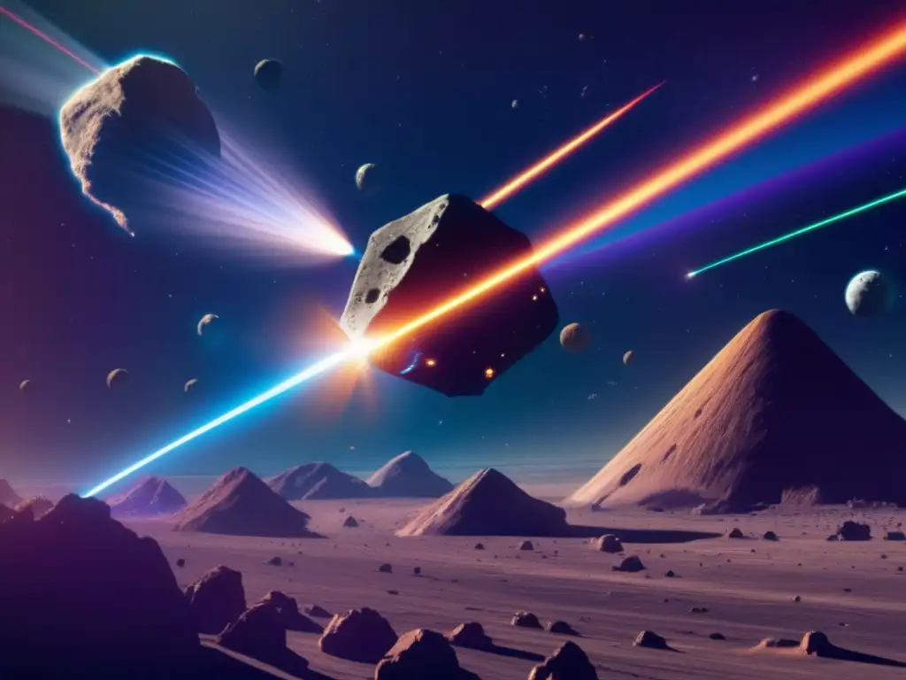 A laser defense mission unfolds in space: A colossal asteroid threatens to collide with our world