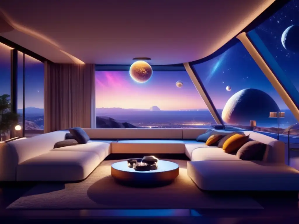 This exquisite asteroid-based habitat is a masterpiece of design, offering breathtaking views of the cosmos and a luxurious living space