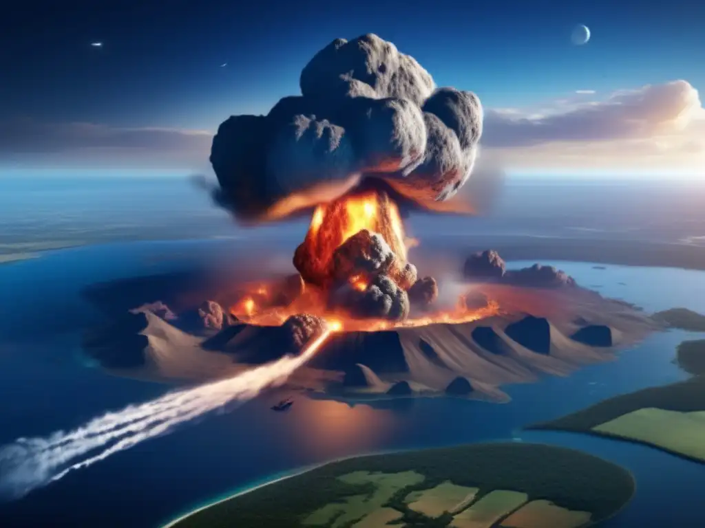 A once-beautiful Earth turns into ruin as a colossal asteroid collides with its only known home