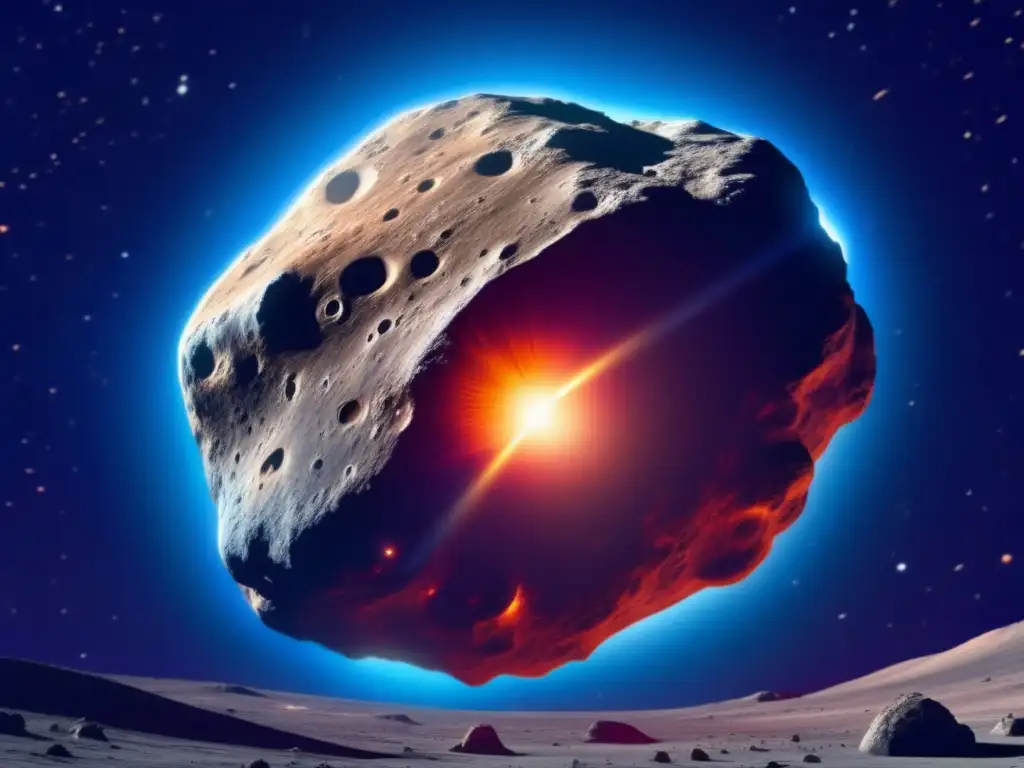 Our planet faces impending doom as this massive asteroid looms in space, growing larger with an otherworldly glow emanating from its surface