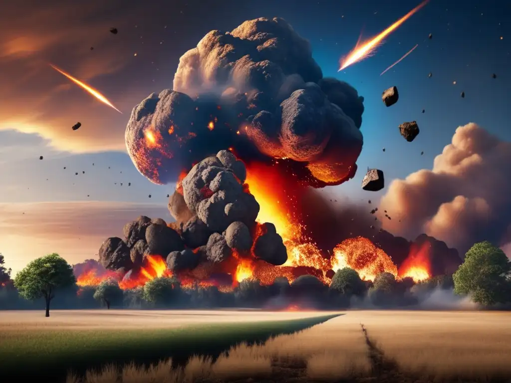 Meteorite impact on Earth leads to massive explosion, wiping out lush landscape and altering climate