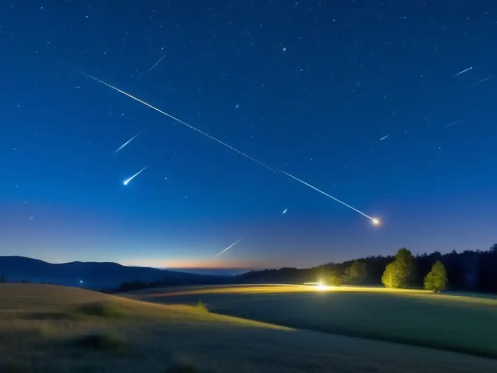 Dash: A stunning photo of the Orionid meteor shower, streaking through a dark sky full of stars