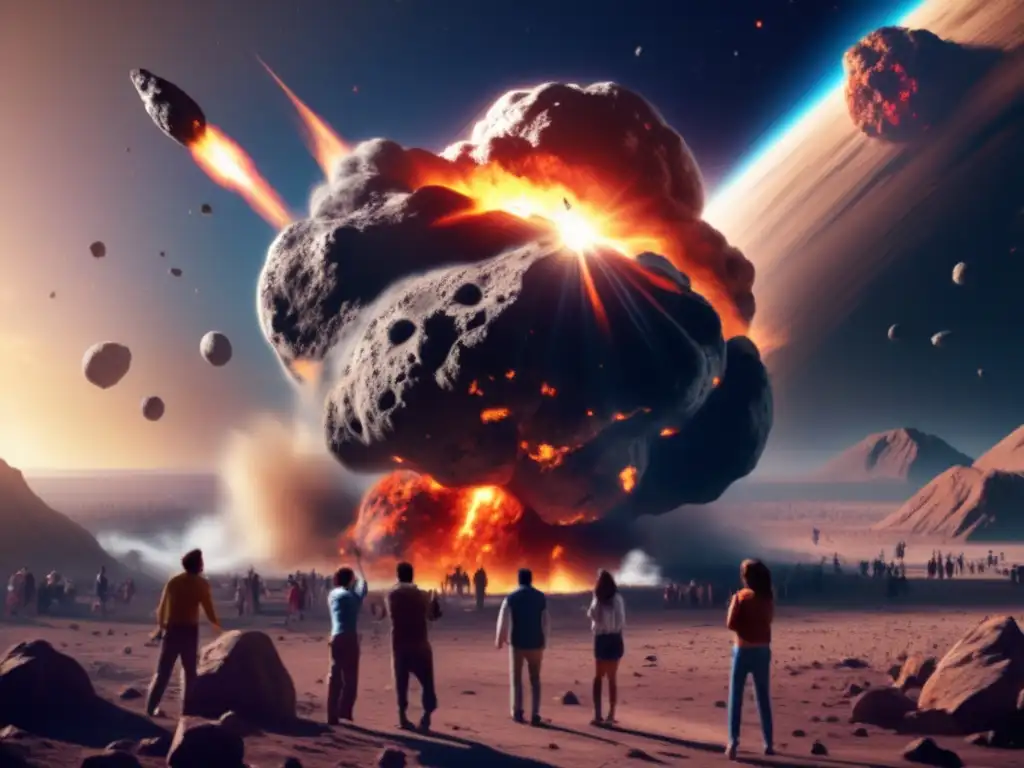 Asteroid threatens Earth's inhabitants as they witness a mesmerizing explosion in the sky