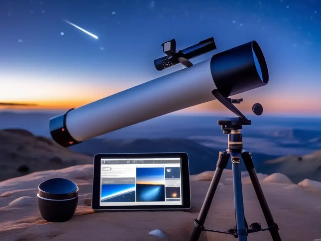 Dash - An incredibly portable asteroid observing telescope perched on a mountaintop, taking in the breathtaking views of the night sky