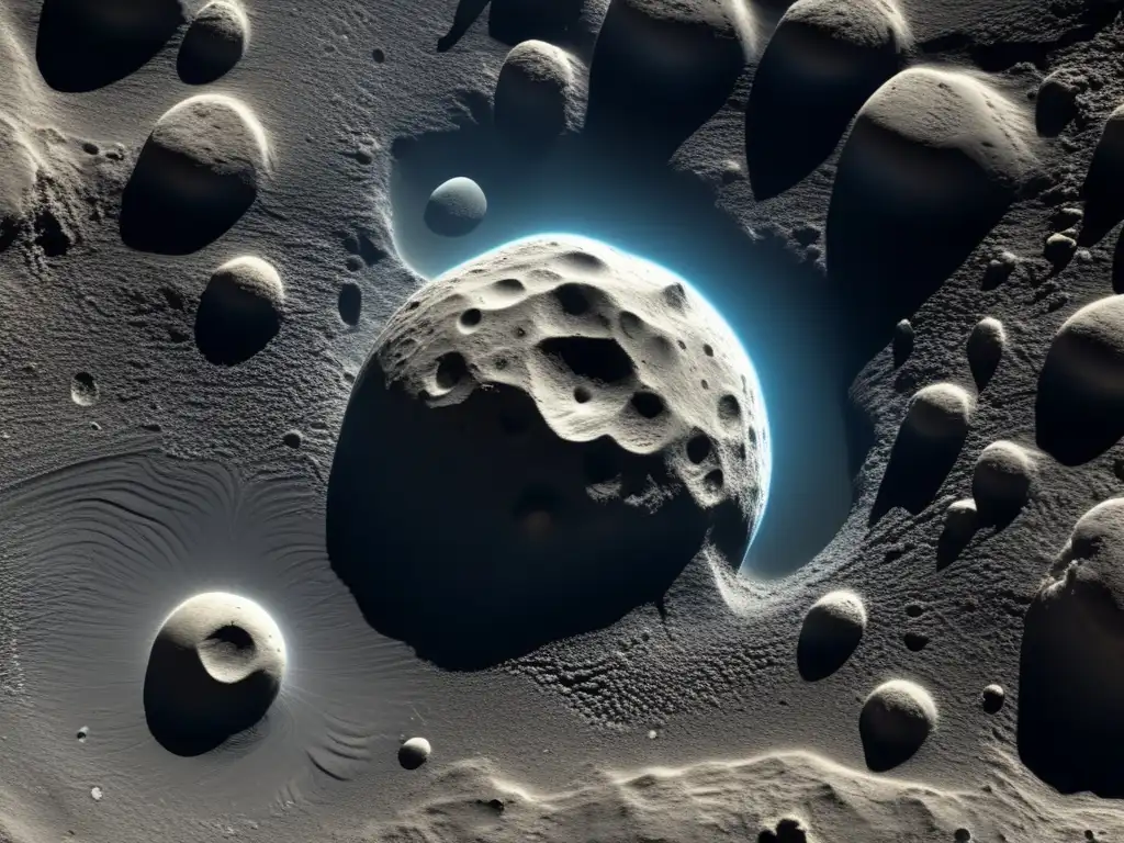 An AI assistant sings an original song influenced by the image of an asteroid's rocky surface