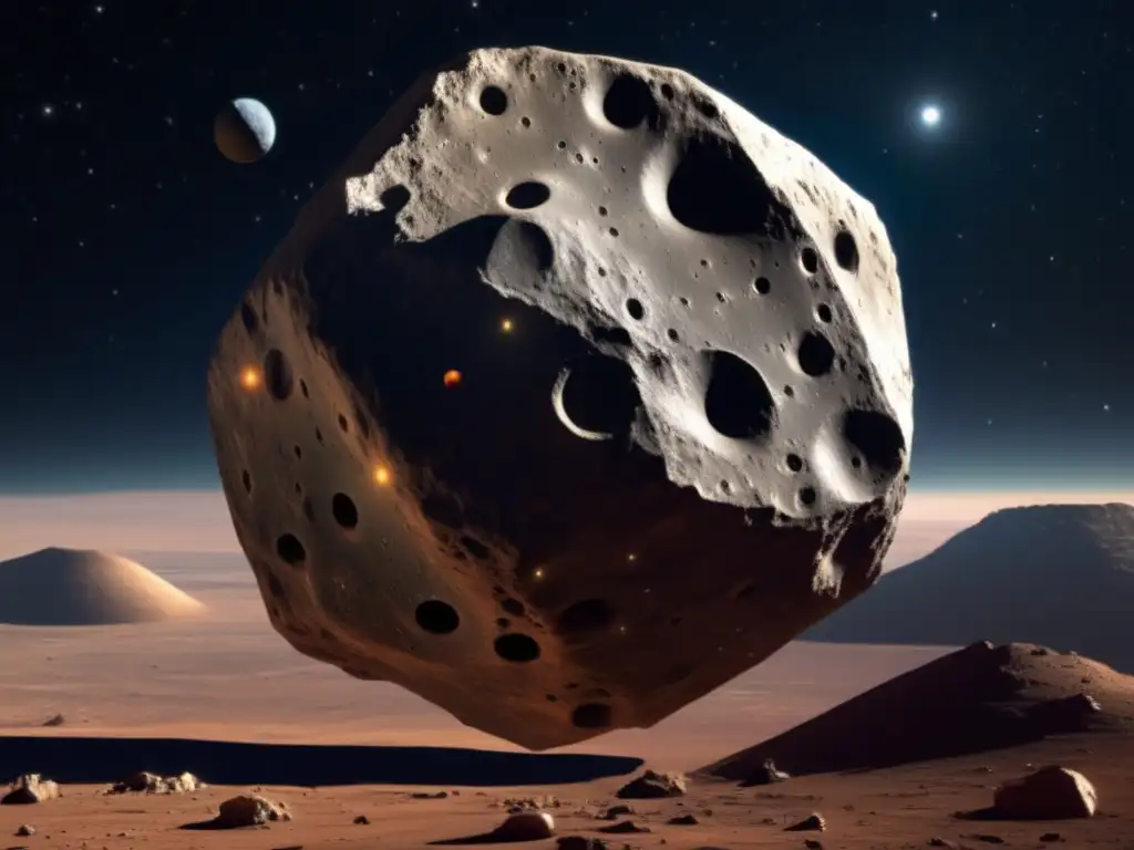 Photorealistic depiction of Asteroid Vesta taken from orbital distance