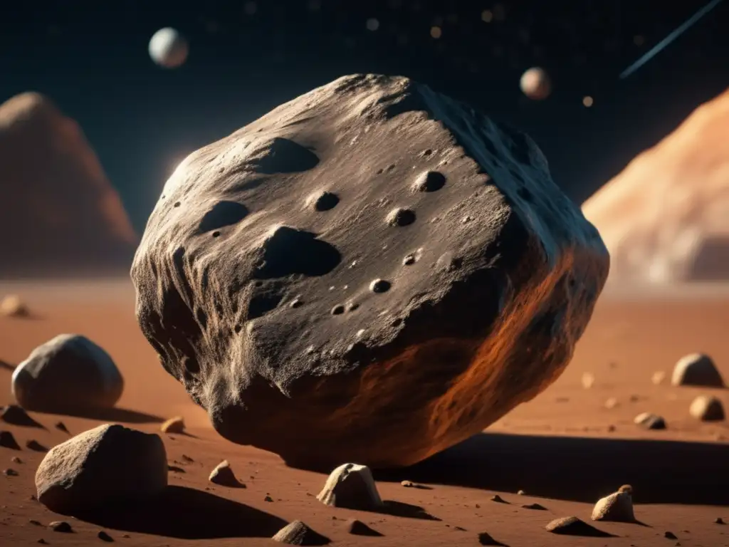 Telemachus, a stunning 8k ultradetailed photorealistic depiction of an asteroid in the article