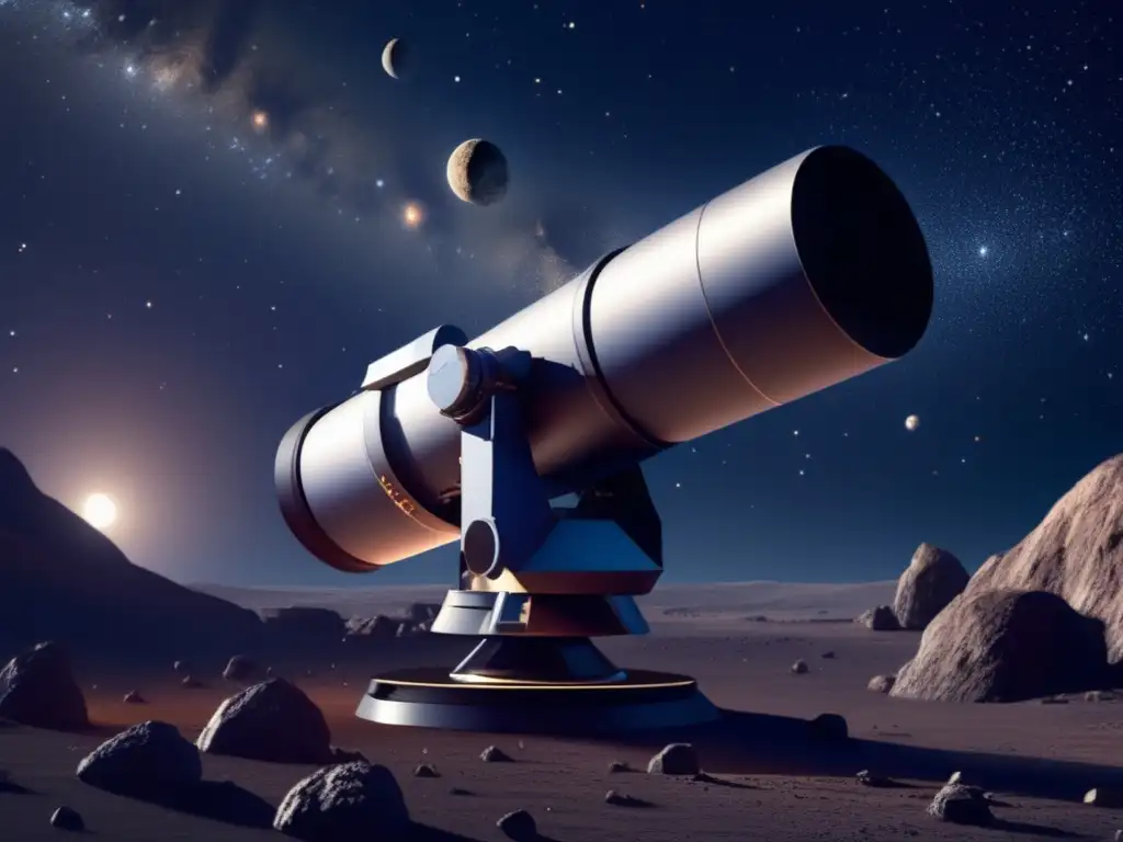 Dash: Marvel at this photorealistic depiction of a telescope zooming in on a distant asteroid