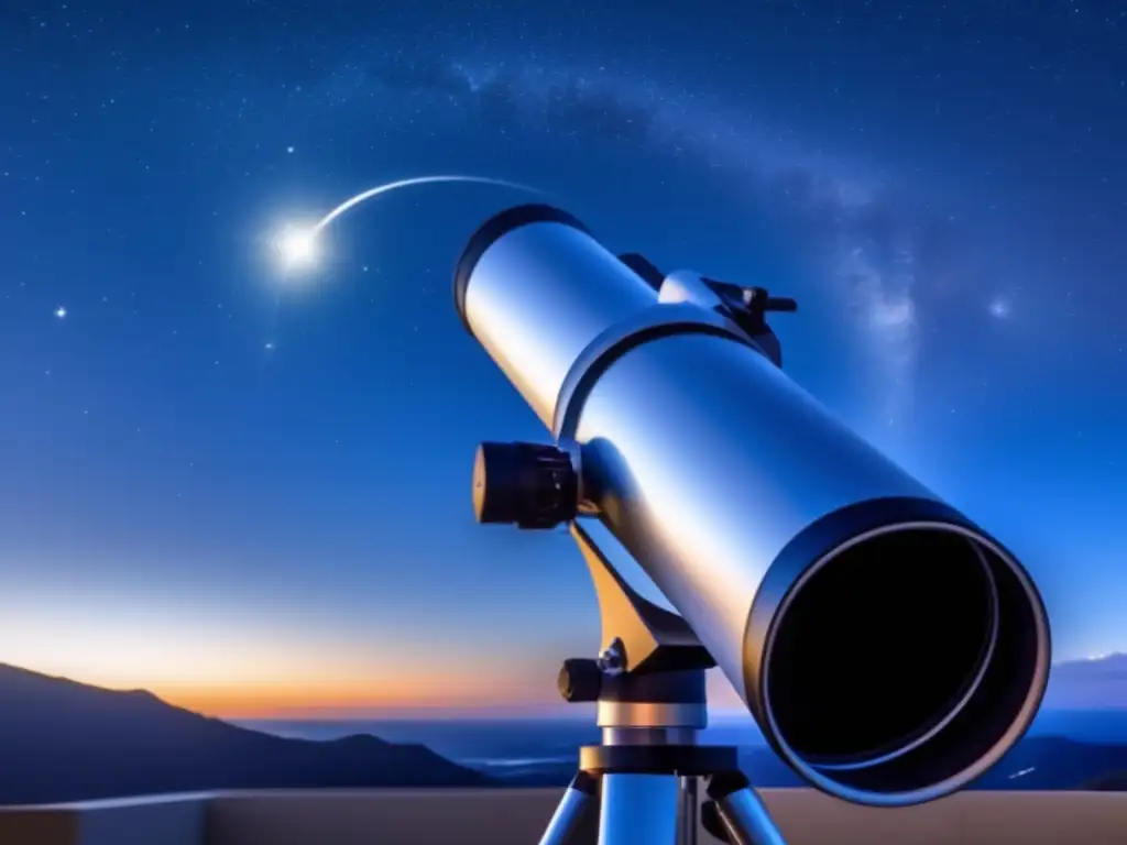Marvel at the wonders of the cosmos through this sleek, modern observatory-grade telescope
