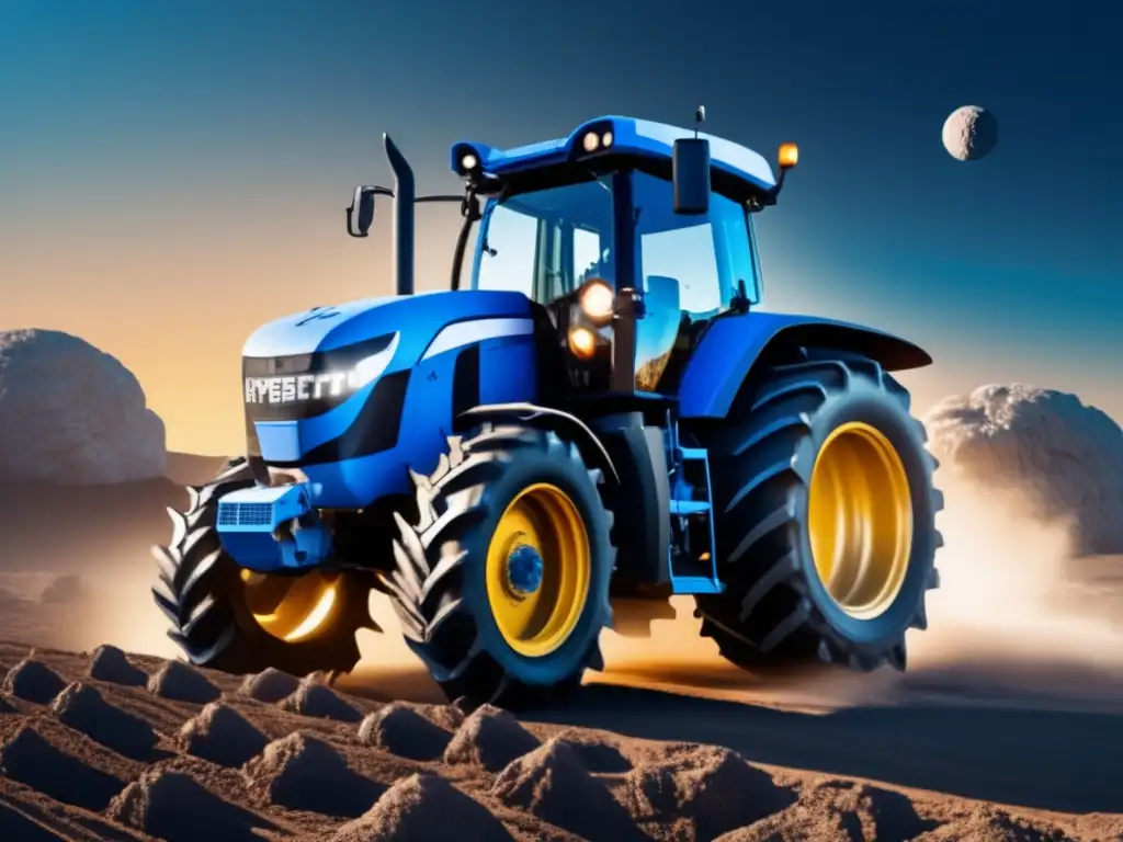 A tractor with gravity chains tames an asteroid: a breathtaking cosmic showcase of the power of agriculture! #astronomy #agriculture