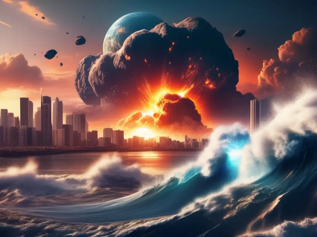 Earth faces imminent destruction as massive asteroid collides, triggering gigantic tsunami