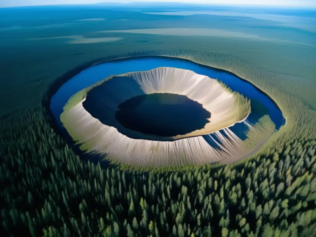 Vertical noise-made by sound waves, the Tunguska crater rises up, jagged and shattered, with a deep ash blanket covering its surface