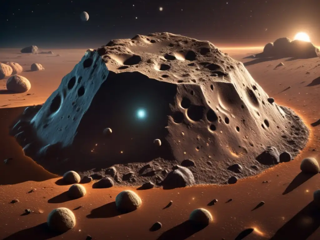 An asteroid's mysterious surface reveals signs of life in a stunning, Earth-toned scene -